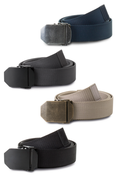 NYLON CANVAS BELT - Beige/Old Brass - modelimageurl