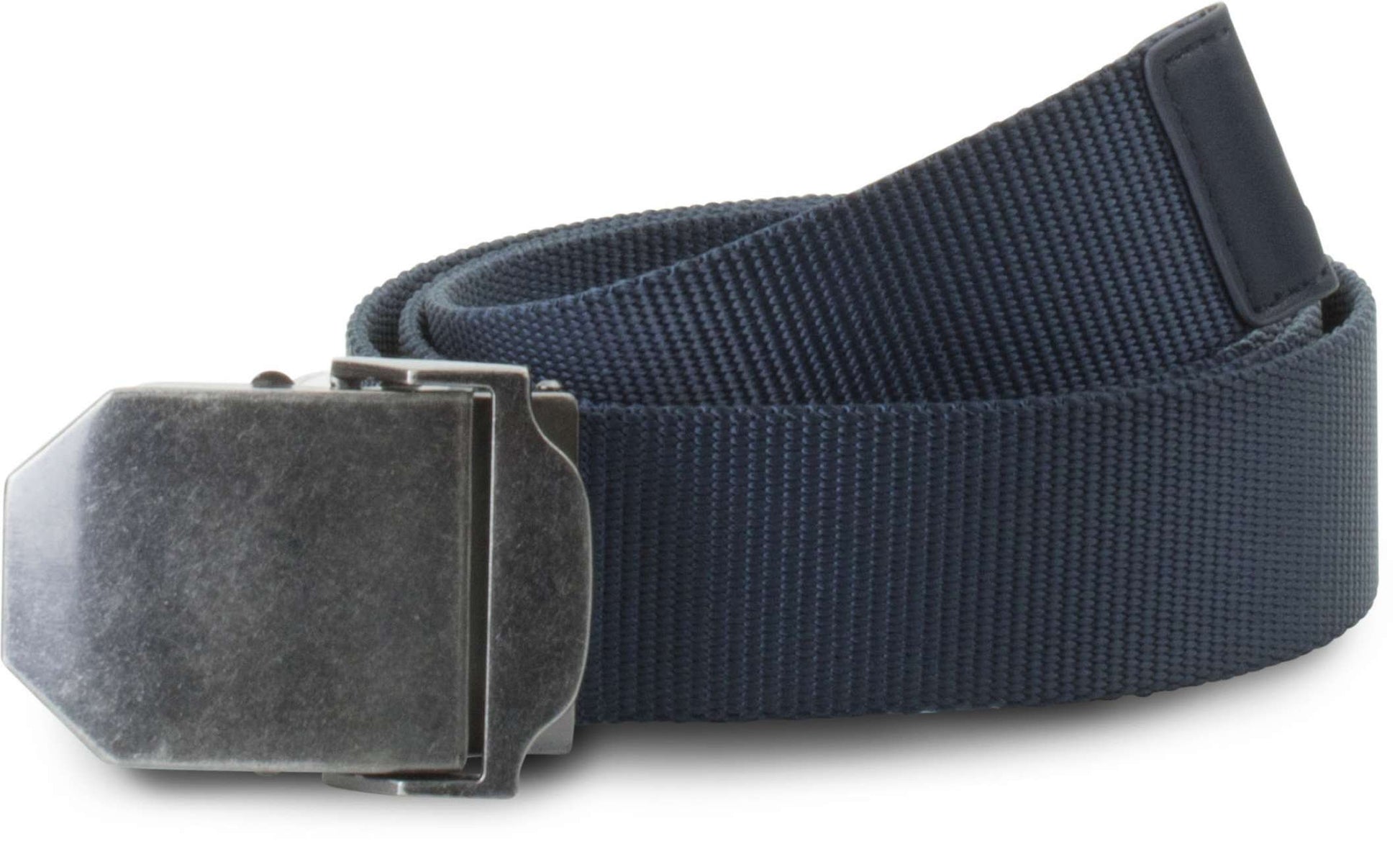 NYLON CANVAS BELT - Navy/Old Silver - colorimageurl