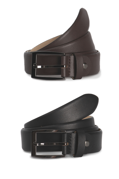 ADJUSTABLE ROUND EDGE CLASSIC BELT - Black - Model