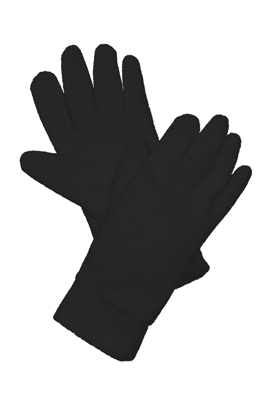 FLEECE GLOVES - Black - Model