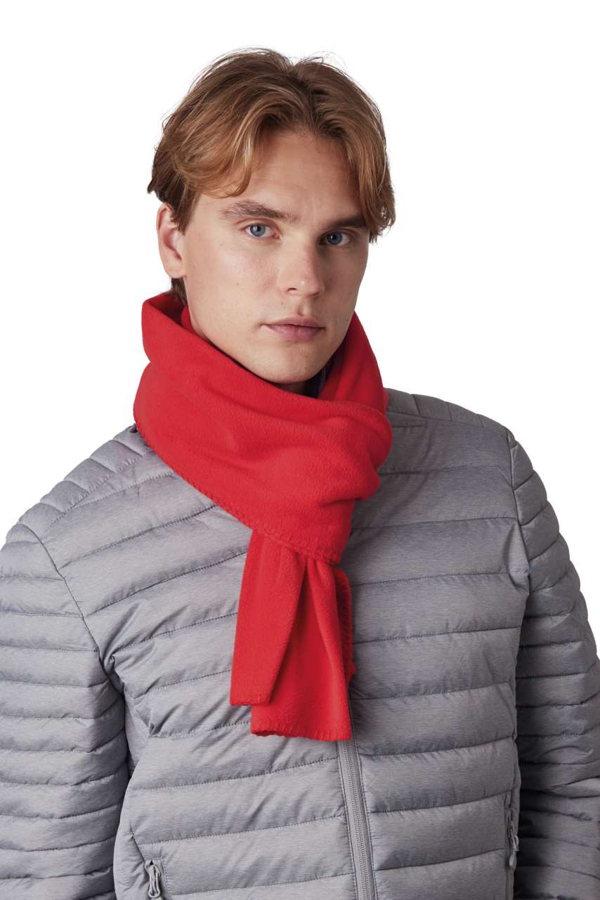 FLEECE SCARF - Black - Model