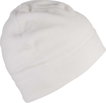 POLAR FLEECE BEANIE - White - colorimageurl