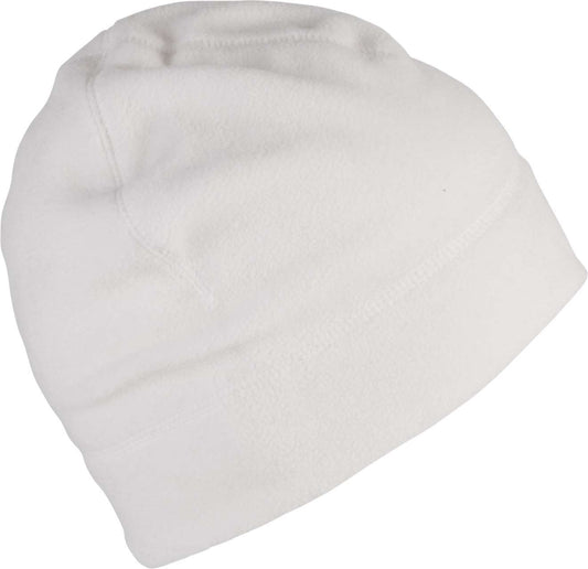 POLAR FLEECE BEANIE - White - colorimageurl