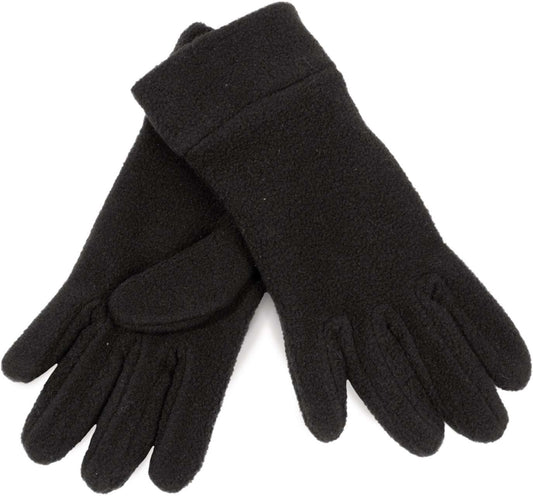 KIDS' FLEECE GLOVES - Black - Main