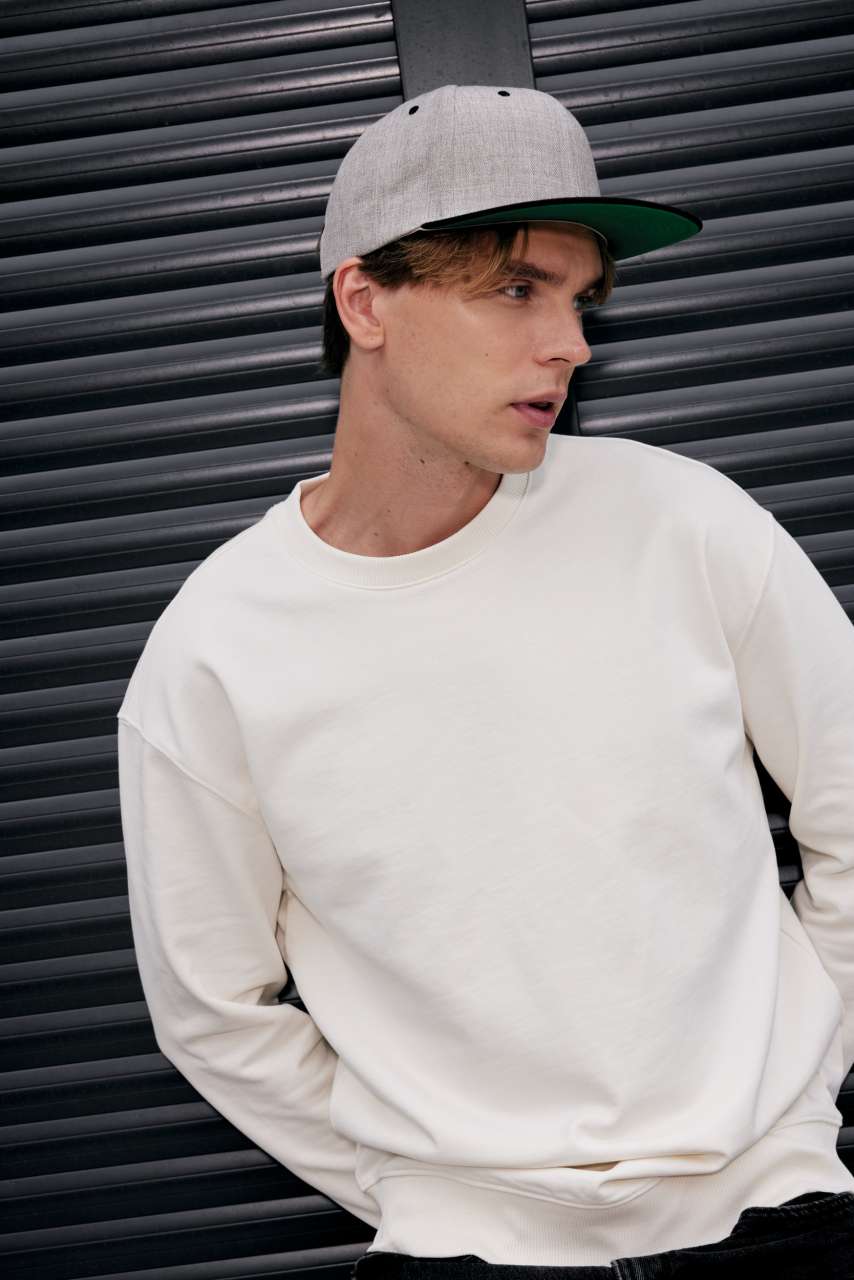 FLAT PEAK CAP - 6 PANELS - Heather Grey/Royal Blue - Additional