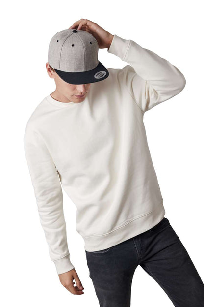 FLAT PEAK CAP - 6 PANELS - Heather Grey/Royal Blue - Model