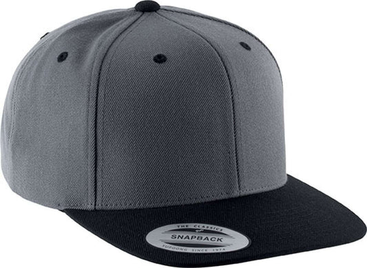 FLAT PEAK CAP - 6 PANELS - Dark Grey/Black - Main