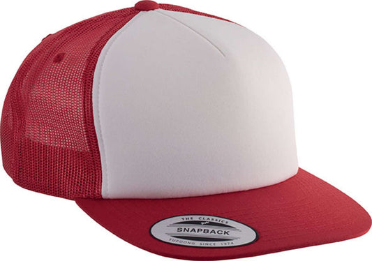 CLASSIC TRUCKER CAP - 5 PANELS - Red/White/Red - Main