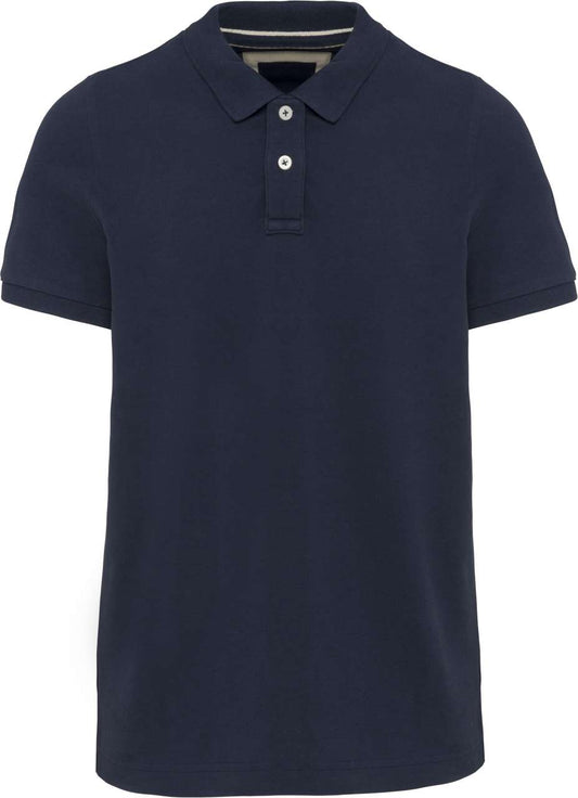 MEN'S VINTAGE SHORT SLEEVE POLO SHIRT - Vintage Navy - colorimageurl