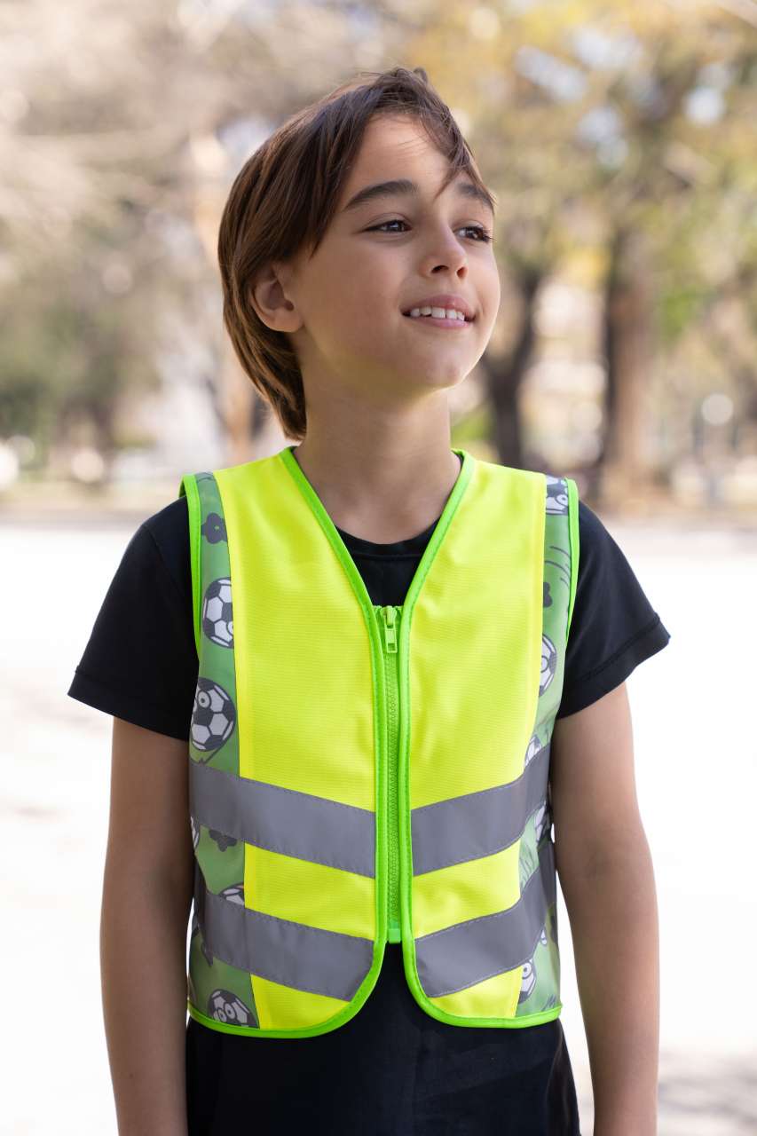 CHILDREN’S SAFETY VEST (CO2 NEUTRAL) - ACTION - Blue/Alien - modelimageurl