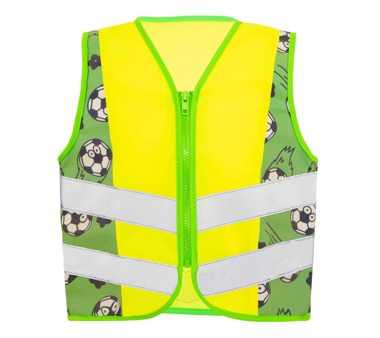 CHILDREN’S SAFETY VEST (CO2 NEUTRAL) - ACTION - Hi-Vis Yellow/Soccer - colorimageurl
