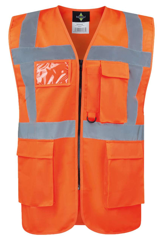 COMFORT EXECUTIVE SAFETY VEST "HAMBURG" - MULTIFUNCTIONAL WITH POCKETS - Orange - colorimageurl