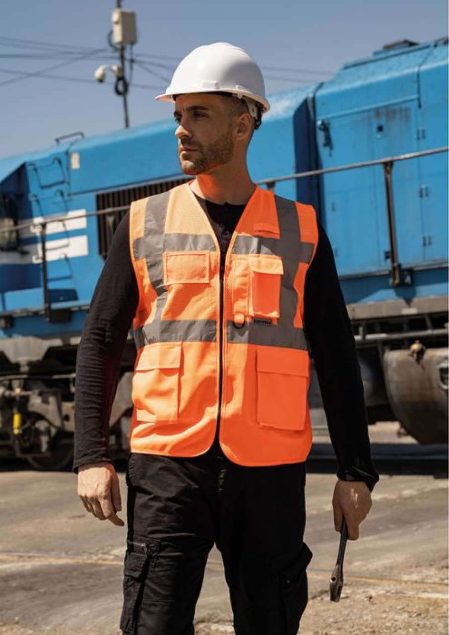 MESH MULTIFUNCTIONAL VEST "ATHENS" - Yellow - modelimageurl