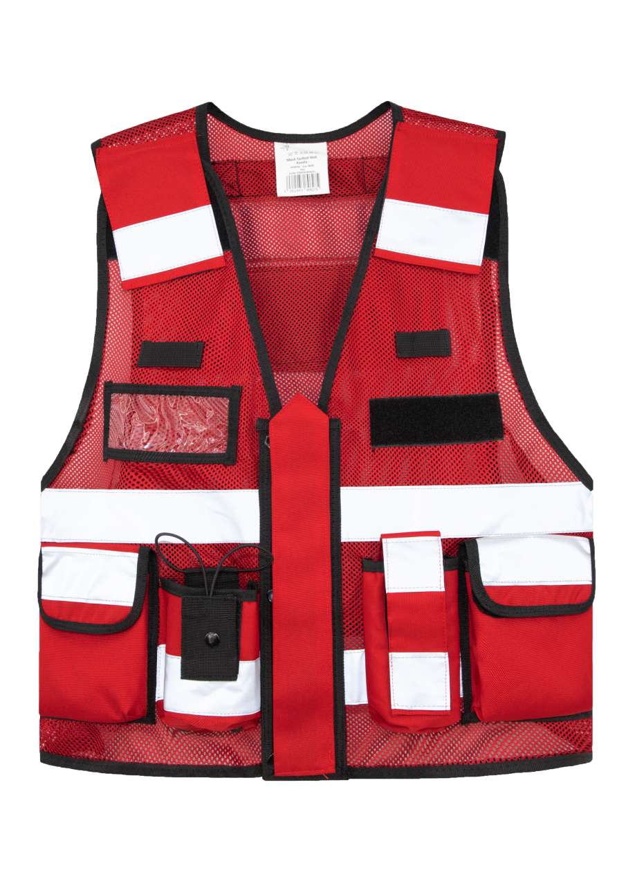 MESH TACTICAL VEST  "SPARTA" - Red - colorimageurl