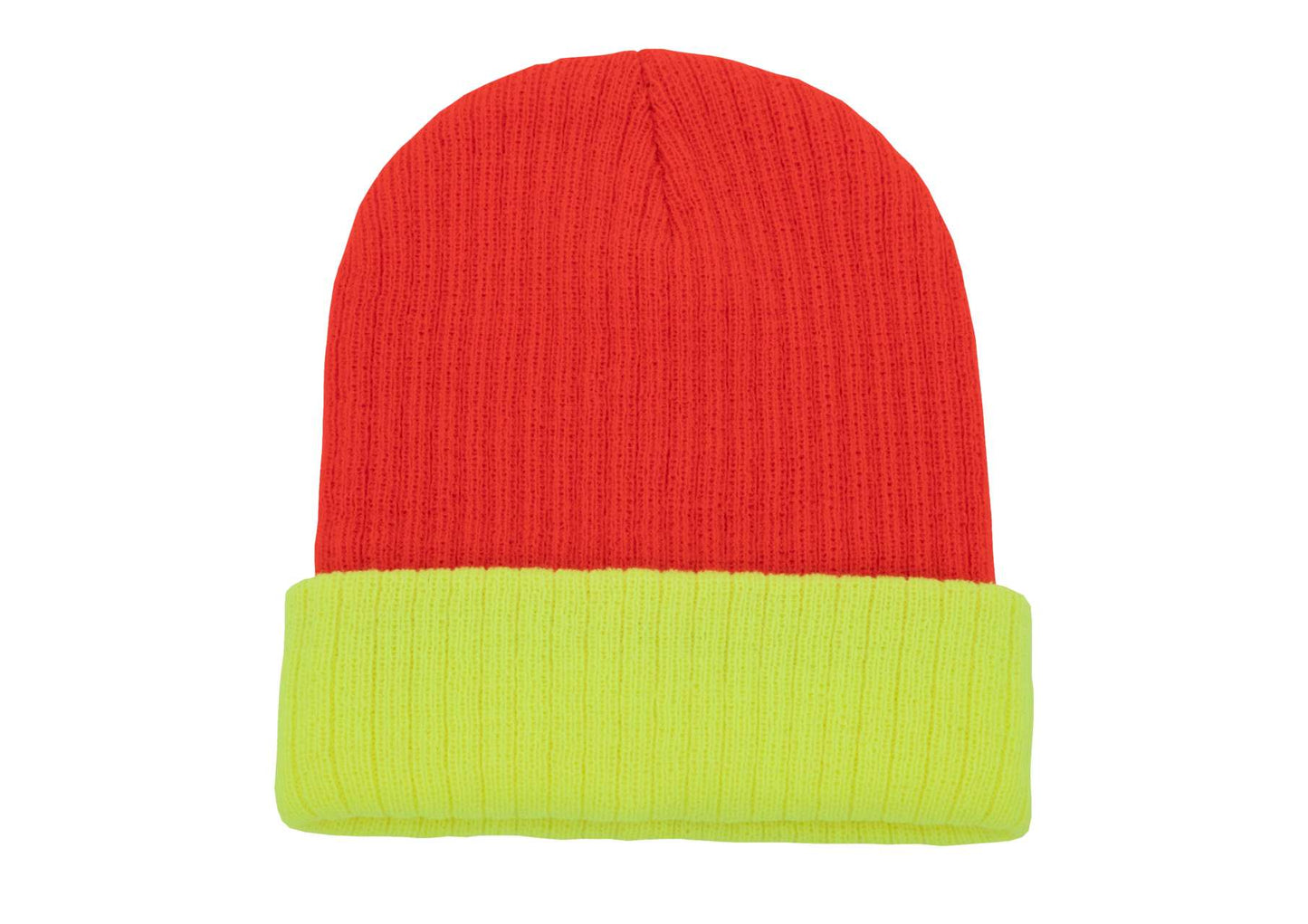 TWO-TONE KNITTED HAT - METZ - Orange/Yellow - colorimageurl