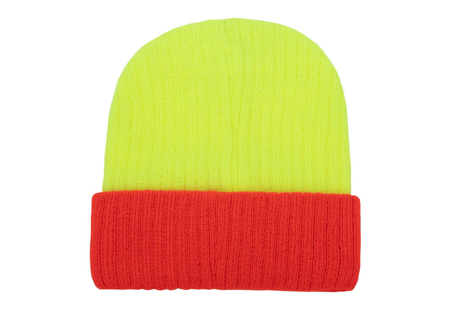 TWO-TONE KNITTED HAT - METZ - Yellow/Orange - colorimageurl