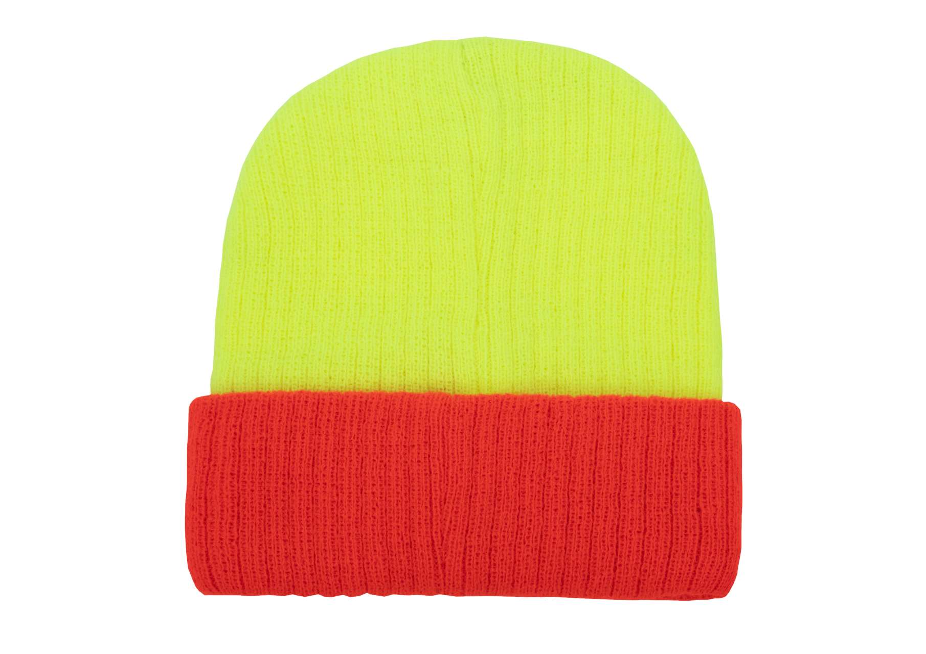 TWO-TONE KNITTED HAT - METZ - Yellow/Orange - colorimageurl