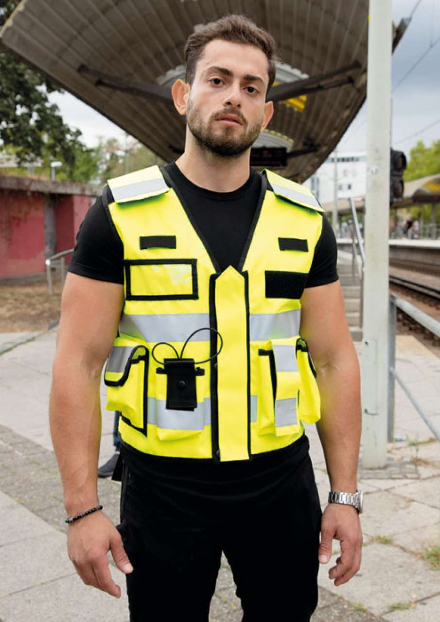 TACTICAL SAFETY VEST "BONN" - Hi-Vis Yellow/Black - modelimageurl