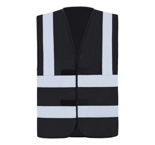 SAFETY / FUNCTIONAL VEST "HANNOVER" - FOUR REFLECTIVE STRIPES - Black - colorimageurl