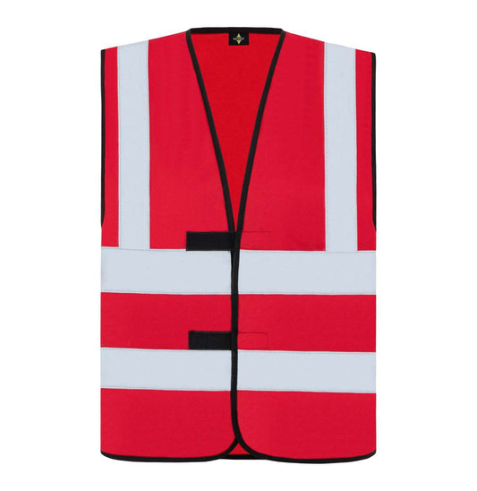 SAFETY / FUNCTIONAL VEST "HANNOVER" - FOUR REFLECTIVE STRIPES - Red - colorimageurl