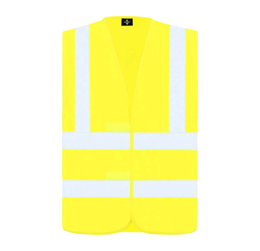 SAFETY / FUNCTIONAL VEST "HANNOVER" - FOUR REFLECTIVE STRIPES - Yellow - colorimageurl
