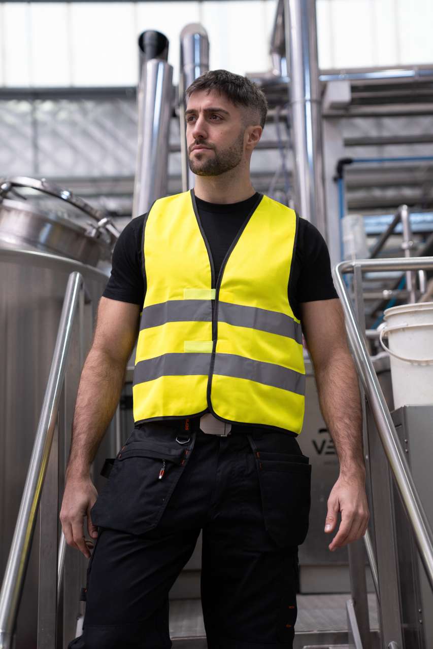 SAFETY VEST "WOLFSBURG" - BLACK HEM - Orange - modelimageurl