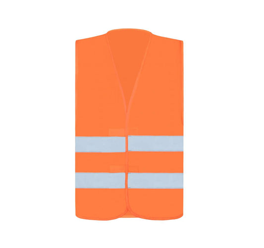 BASIC SAFETY VEST FOR PRINT "KARLSRUHE" - 2 VELCRO - Orange - colorimageurl