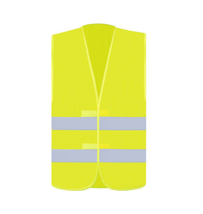 BASIC SAFETY VEST FOR PRINT "KARLSRUHE" - 2 VELCRO - Yellow - colorimageurl