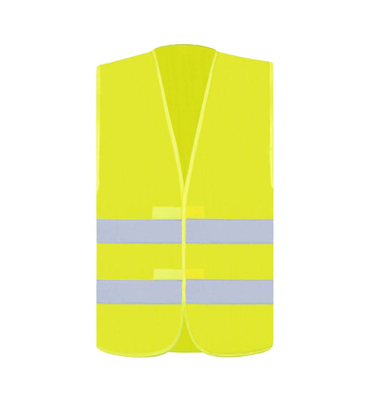 BASIC SAFETY VEST FOR PRINT "KARLSRUHE" - 2 VELCRO - Yellow - colorimageurl