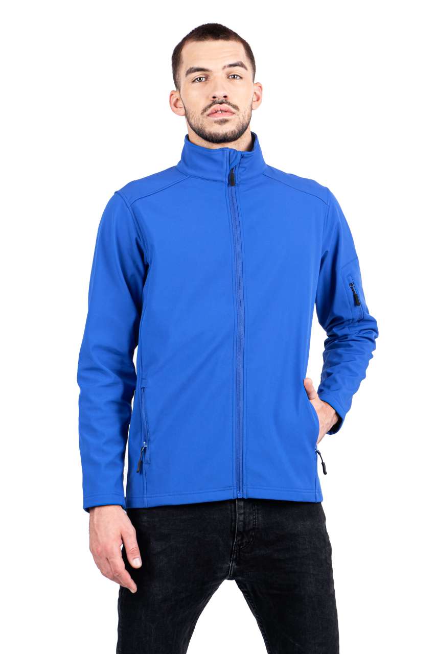 MEN’S 3-LAYER SOFTSHELL JACKET - Forest Green - modelimageurl
