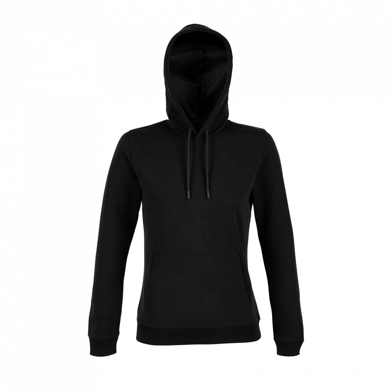 NICHOLAS WOMEN - FRENCH TERRY HOODED SWEATSHIRT - Deep Black - colorimageurl