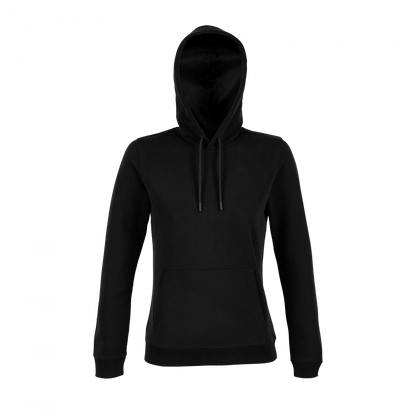 NICHOLAS WOMEN - FRENCH TERRY HOODED SWEATSHIRT - Deep Black - colorimageurl