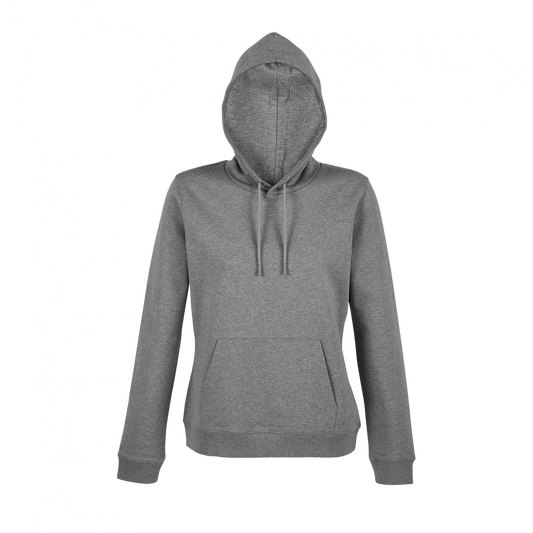 NICHOLAS WOMEN - FRENCH TERRY HOODED SWEATSHIRT - Gray Melanged - colorimageurl