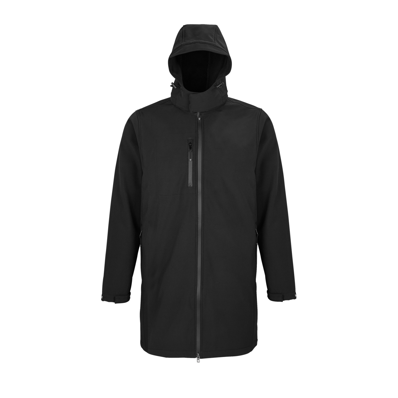 NEOBLU ACHILLE - MEN’S SOFTSHELL LONG JACKET - Deep Black - colorimageurl