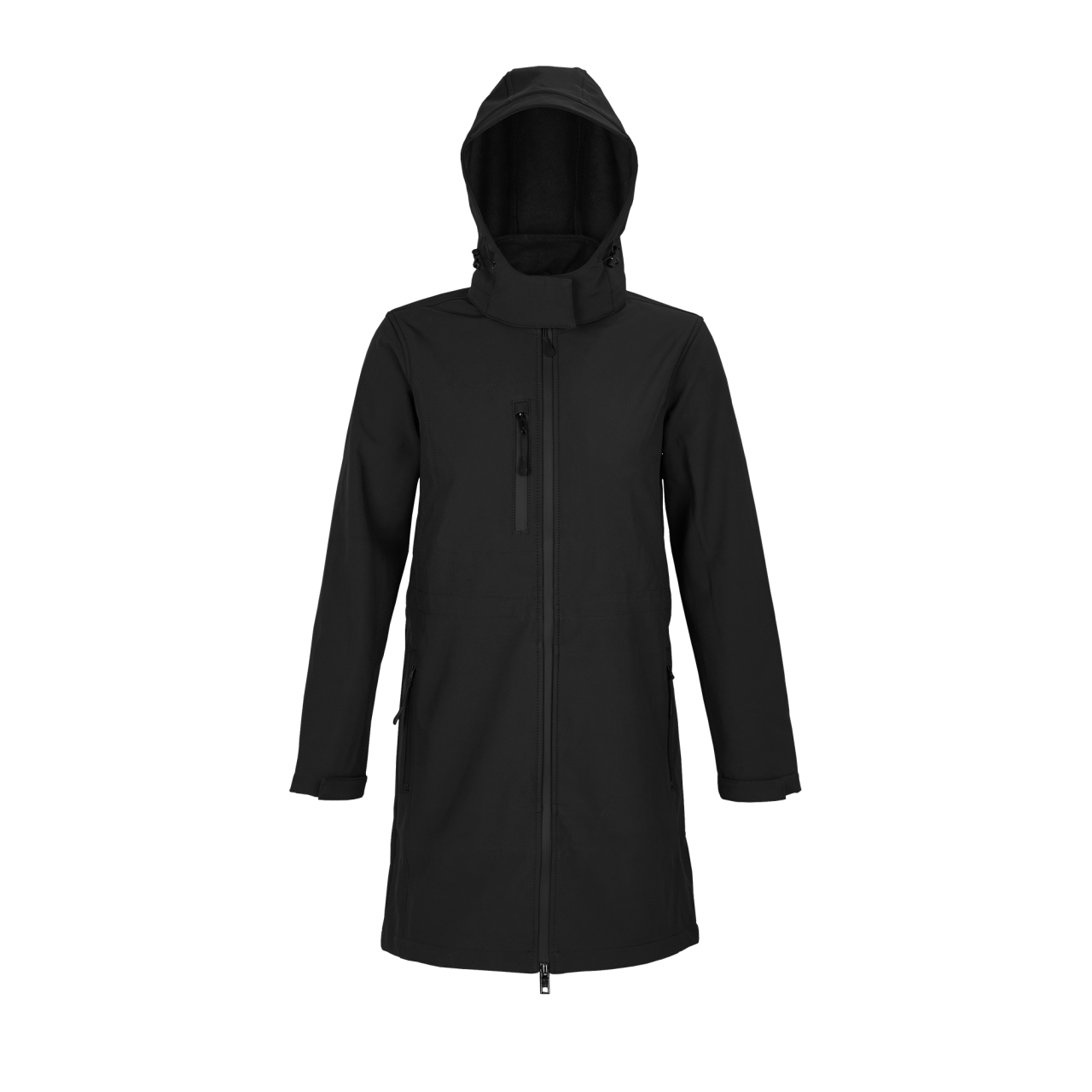 NEOBLU ACHILLE - WOMEN’S SOFTSHELL LONG JACKET - Deep Black - colorimageurl