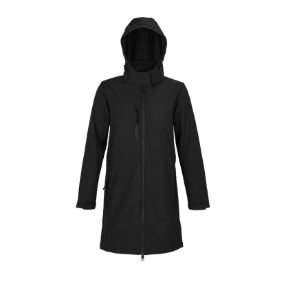 NEOBLU ACHILLE - WOMEN’S SOFTSHELL LONG JACKET - Deep Black - colorimageurl