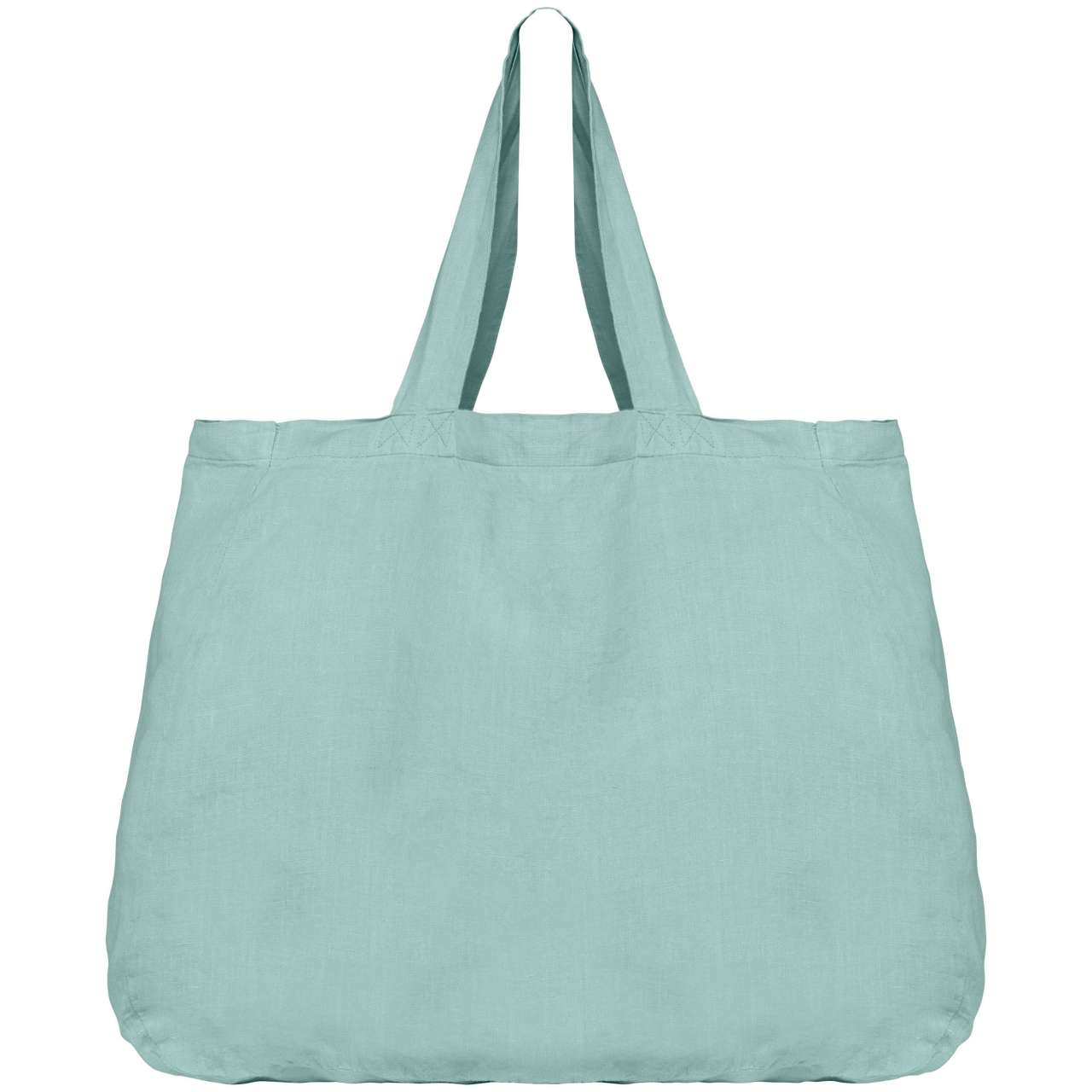 ECO-FRIENDLY LINEN SHOPPING BAG - Jade Green - Main