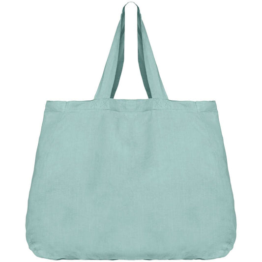ECO-FRIENDLY LINEN SHOPPING BAG - Jade Green - Main