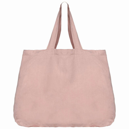 ECO-FRIENDLY LINEN SHOPPING BAG - Petal Rose - Main
