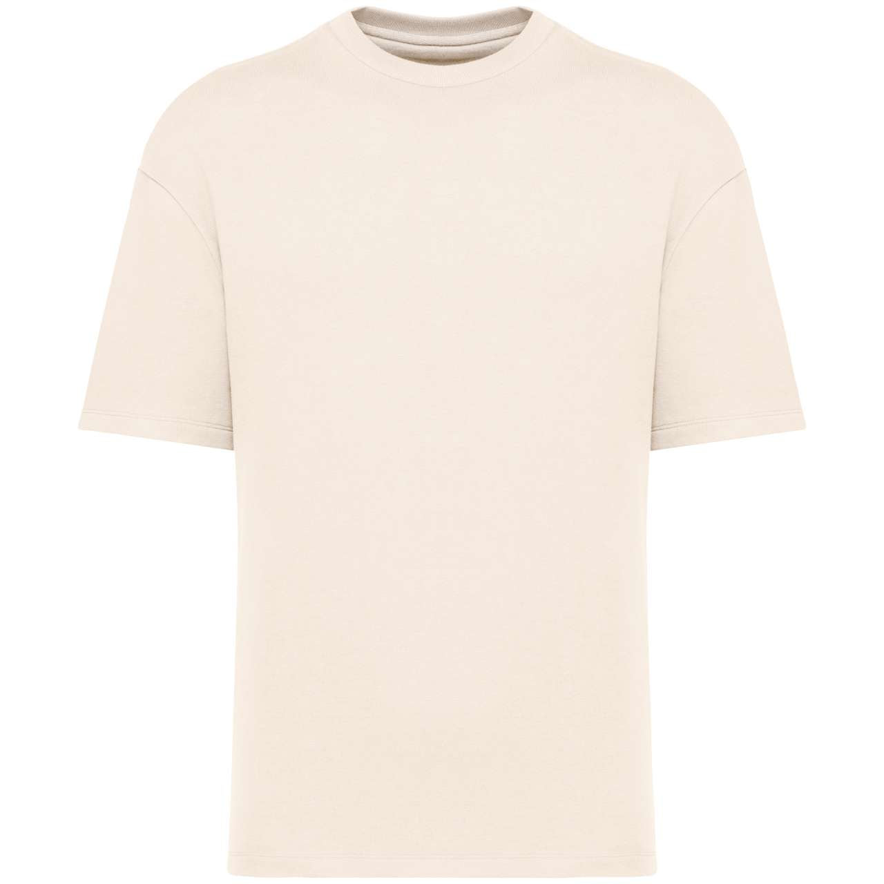 UNISEX ECO-FRIENDLY OVERSIZED FRENCH TERRY T-SHIRT - Ivory - colorimageurl
