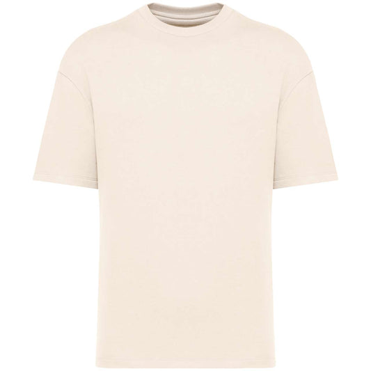 UNISEX ECO-FRIENDLY OVERSIZED FRENCH TERRY T-SHIRT - Ivory - colorimageurl