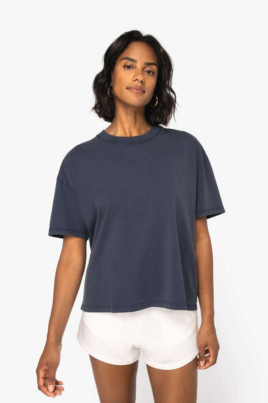 LADIES’ WASHED EFFECT OVERSIZED T-SHIRT