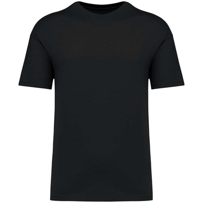UNISEX SHOULDER LOOSE T-SHIRT - Black - colorimageurl