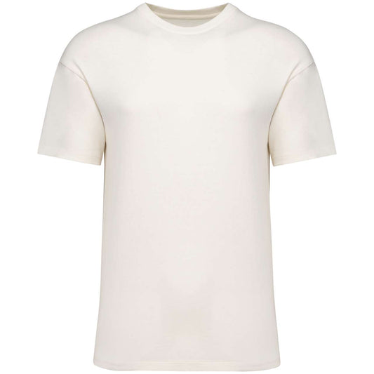 UNISEX SHOULDER LOOSE T-SHIRT - Ivory - colorimageurl