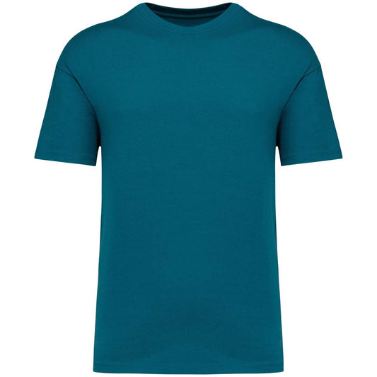 UNISEX SHOULDER LOOSE T-SHIRT - Peacock Green - colorimageurl