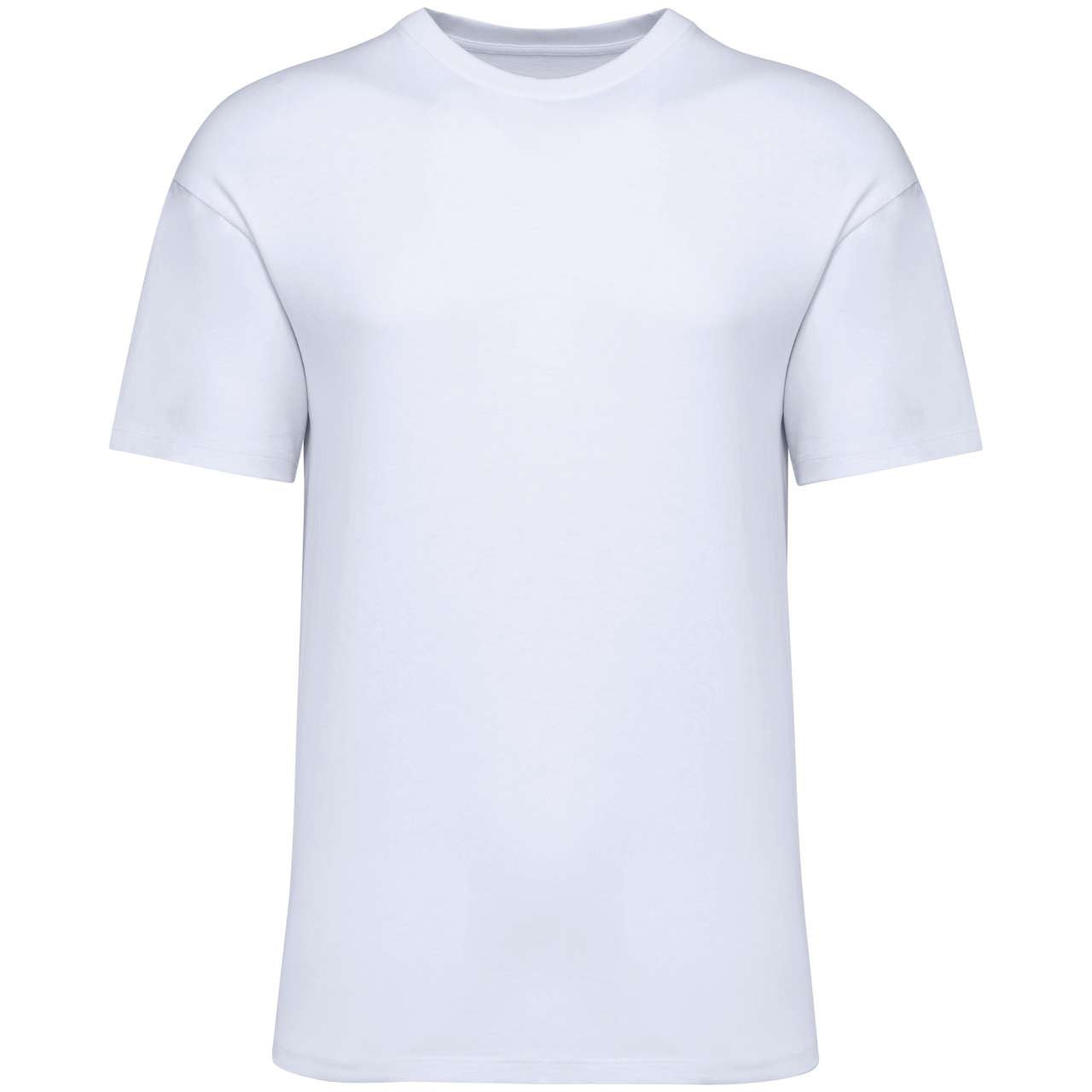UNISEX SHOULDER LOOSE T-SHIRT - White - colorimageurl