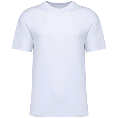 UNISEX SHOULDER LOOSE T-SHIRT - White - colorimageurl
