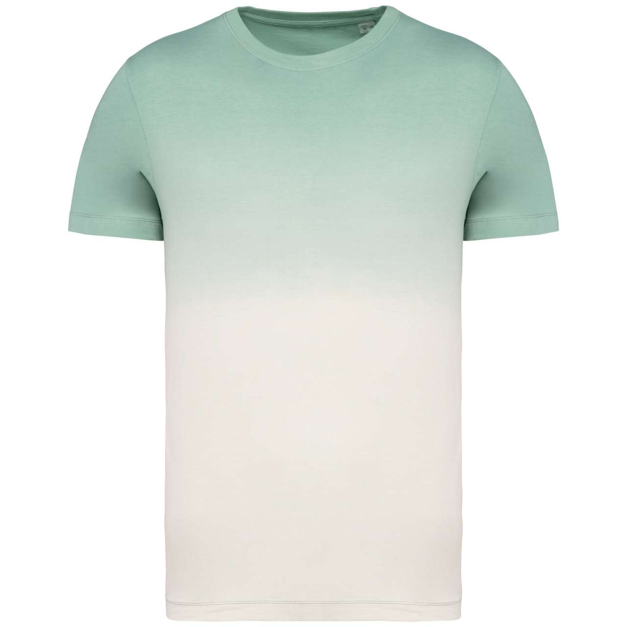 UNISEX ECO-FRIENDLY DIP DYE T-SHIRT - Dip Dye Jade Green - colorimageurl