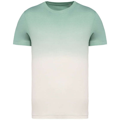UNISEX ECO-FRIENDLY DIP DYE T-SHIRT - Dip Dye Jade Green - colorimageurl