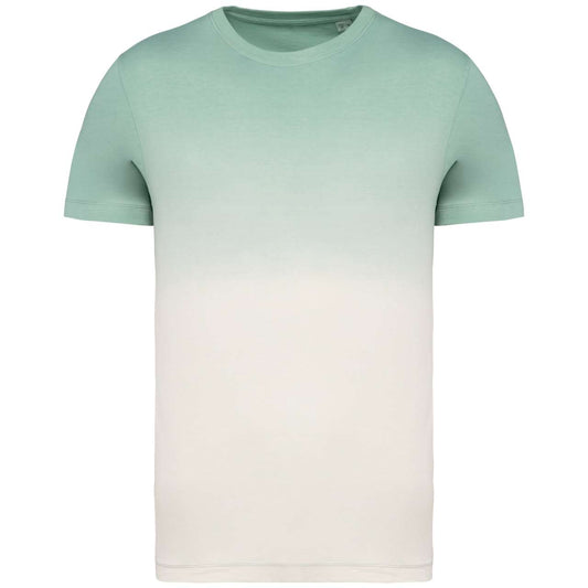 UNISEX ECO-FRIENDLY DIP DYE T-SHIRT - Dip Dye Jade Green - colorimageurl